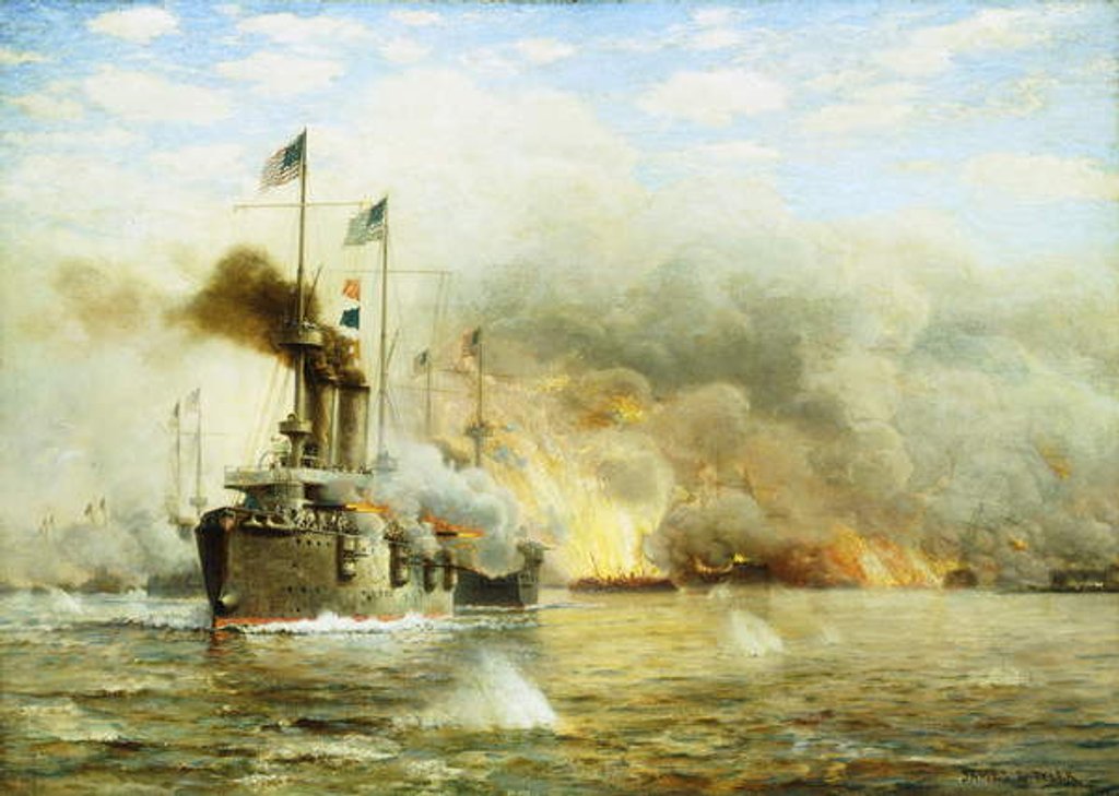 Detail of Battleships at War by James Gale Tyler