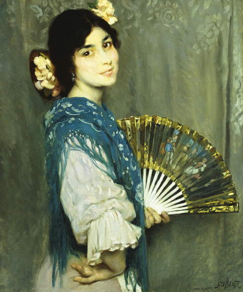 Detail of Mercedes, 1909 by Francis Luis Mora