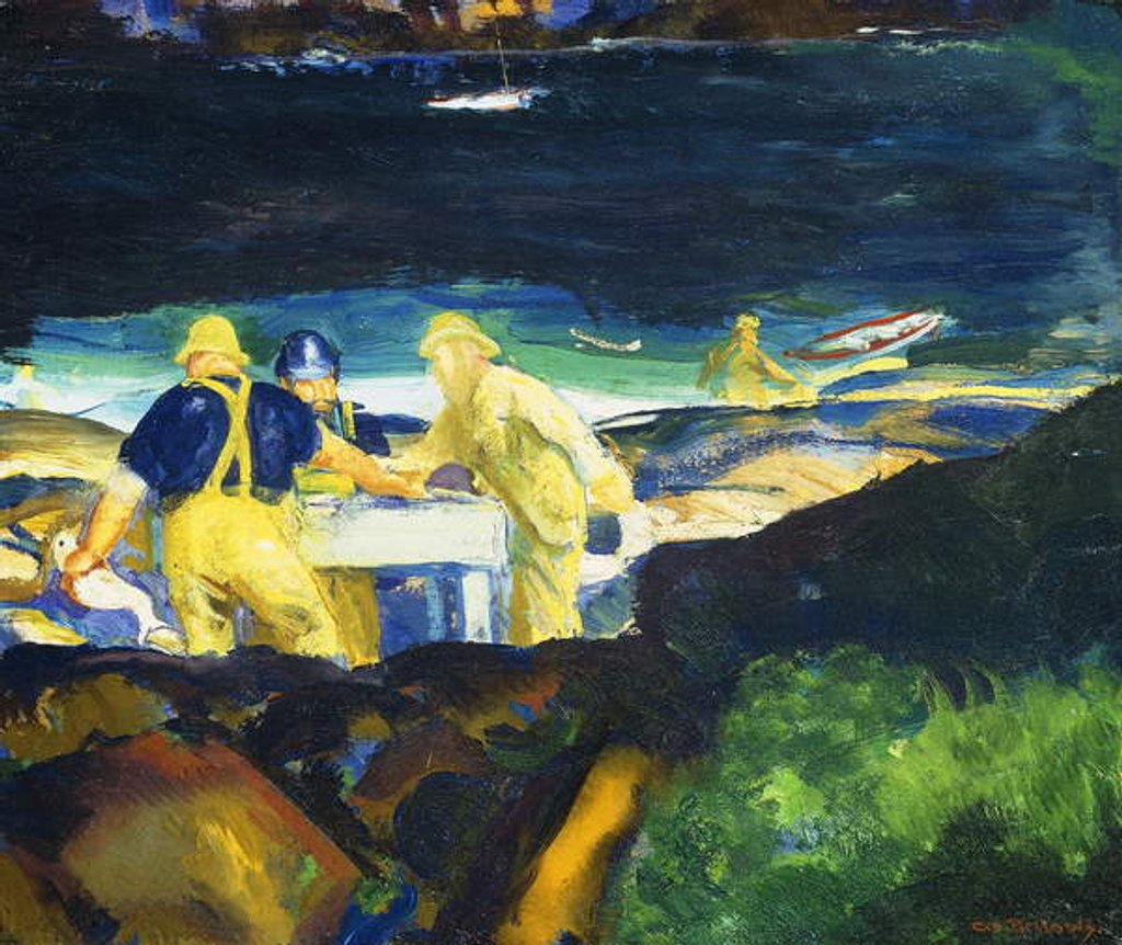 Detail of Tending the Lobster Traps, Early Morning by George Wesley Bellows
