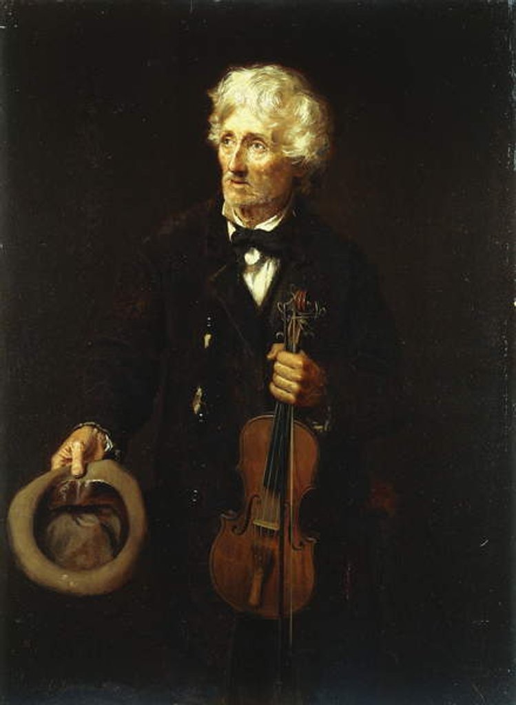 Detail of Man With Violin, 1879 by John George Brown