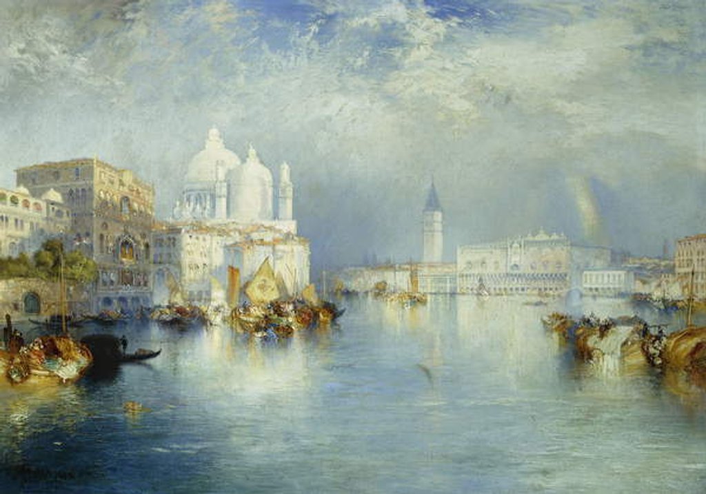 Detail of Grand Canal, Venice, 1903 by Thomas Moran