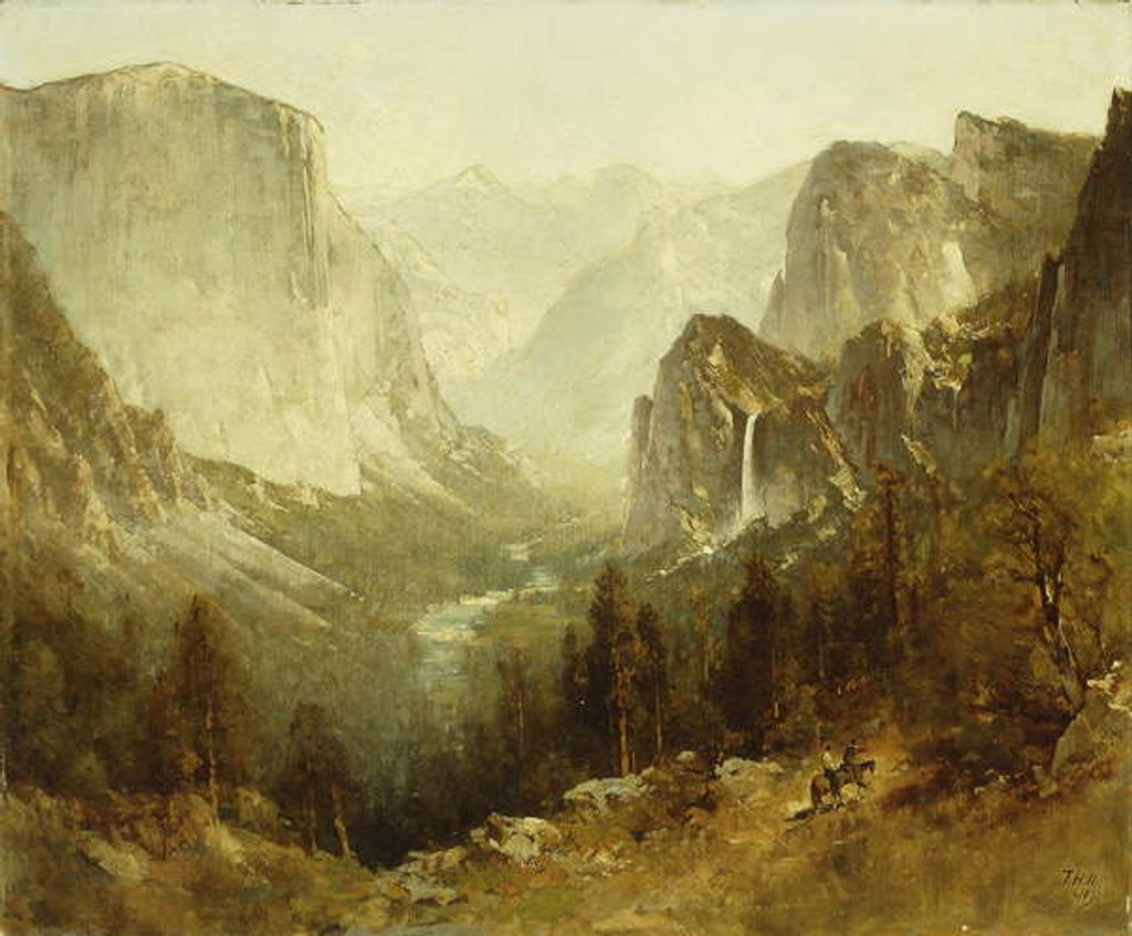 Detail of Hunting In Yosemite, 1890 by Thomas Hill