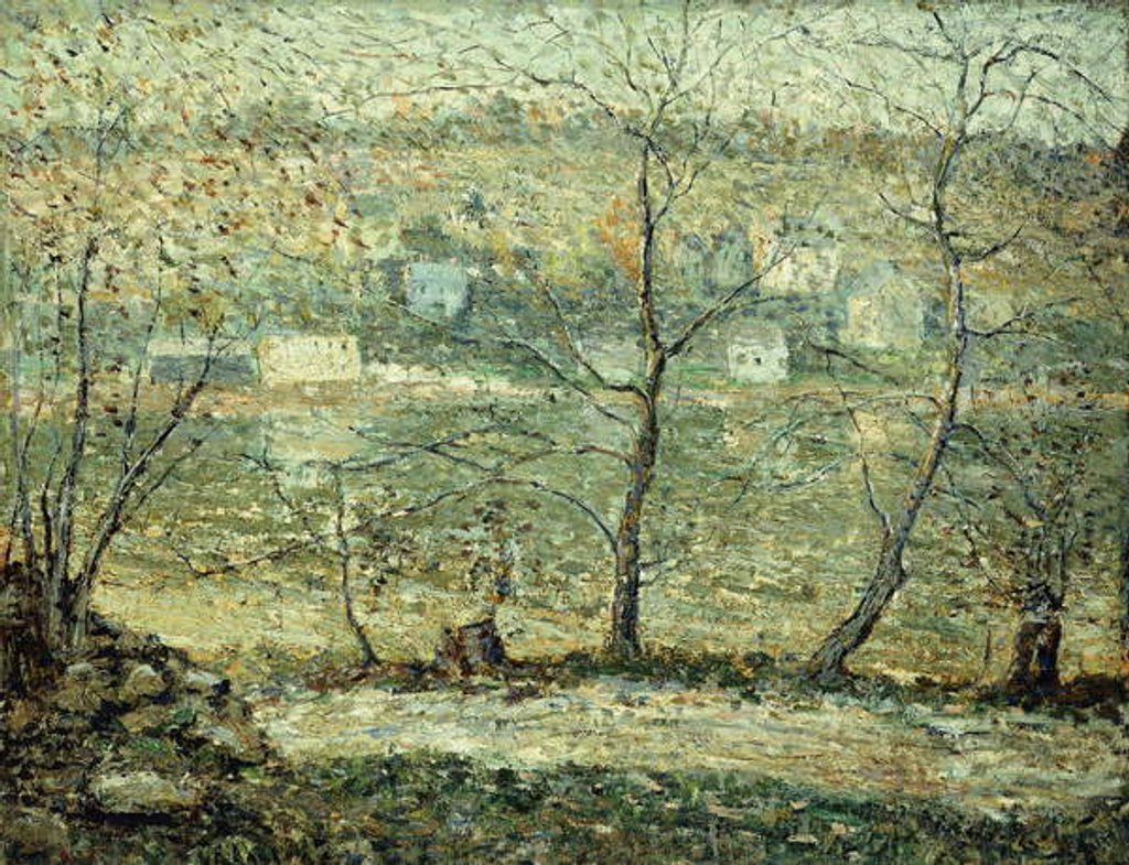Detail of Along the River by Ernest Lawson