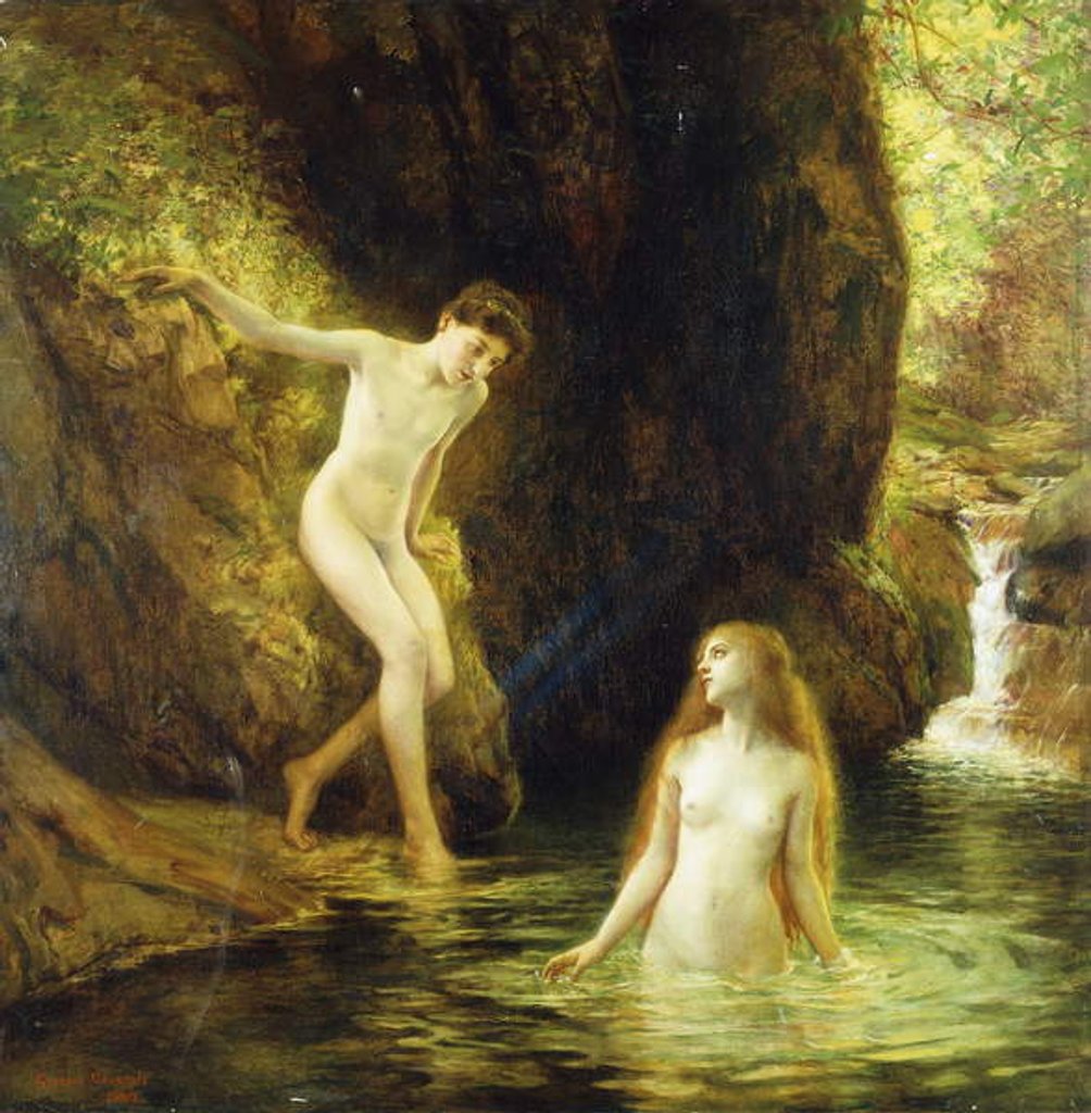 Detail of Daphnis and Chloe by Gustave Courtois