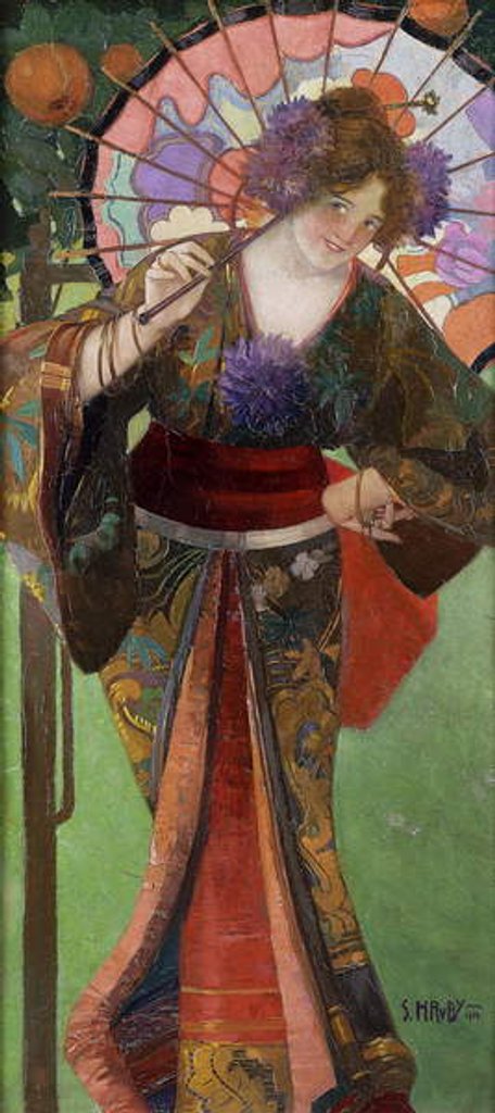 Detail of Geisha, 1900 by Sergius Hruby