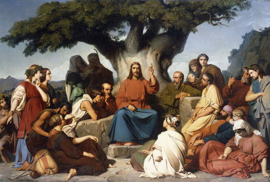 Detail of Surmon de Jesus-Christ sur la Montagne, 1844 by Edouard Louis Dubufe