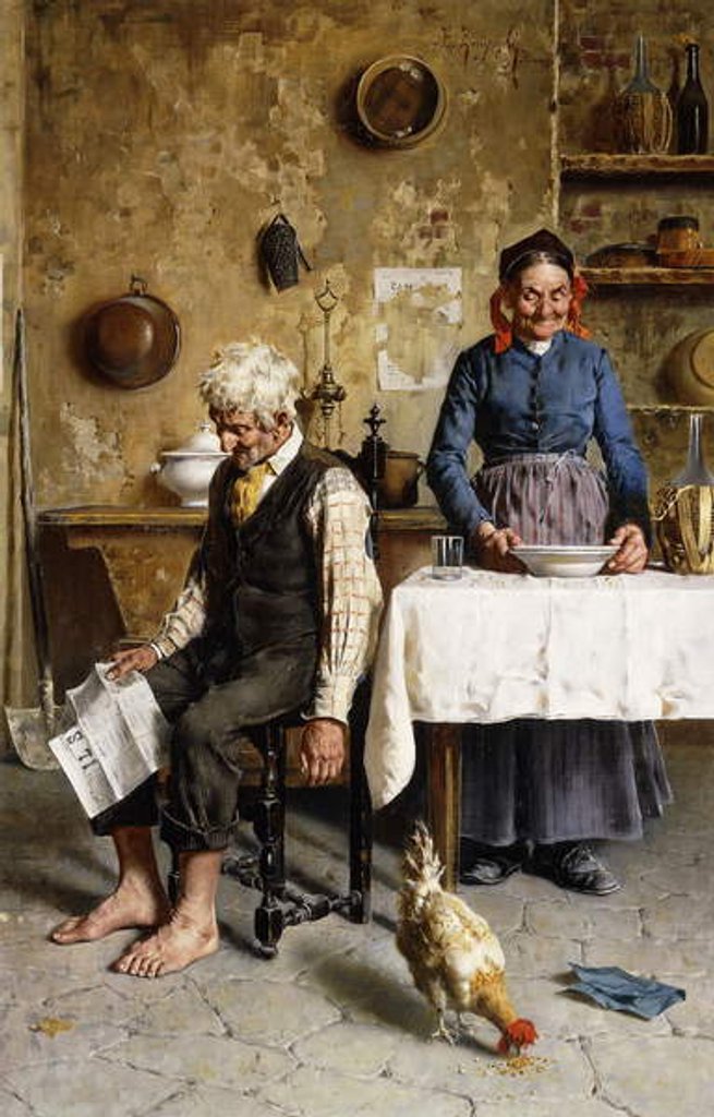 Detail of Domestic Bliss, by Eugenio Zampighi