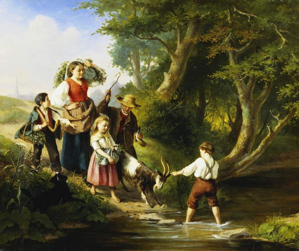 Detail of Crossing the Ford by Jan Walraven