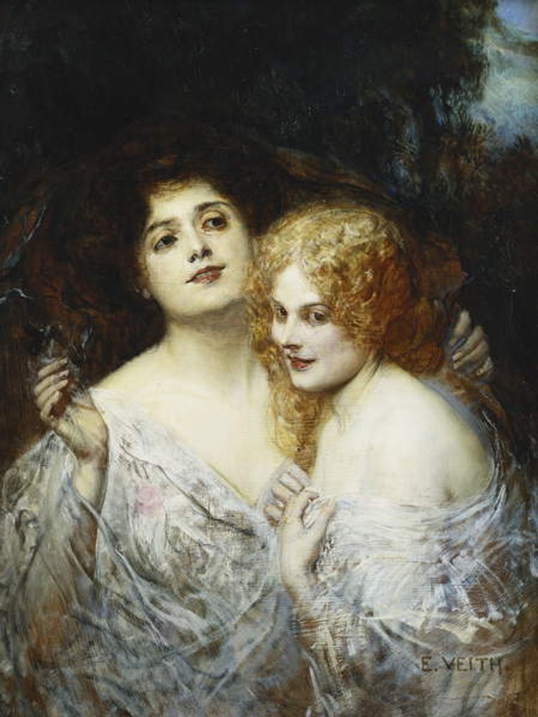 Detail of The Sisters by Eduard Veith