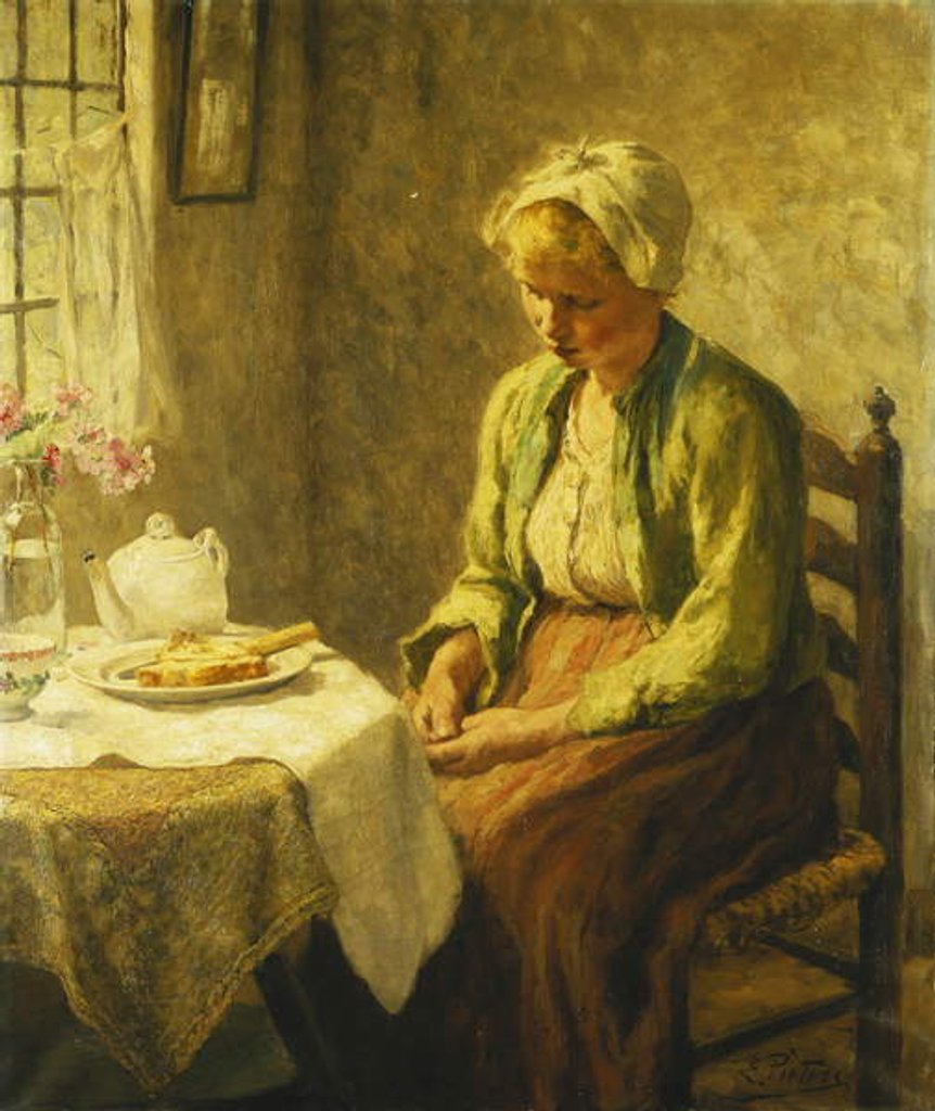 Detail of Grace before the Meal, 1927 by Evert Pieters