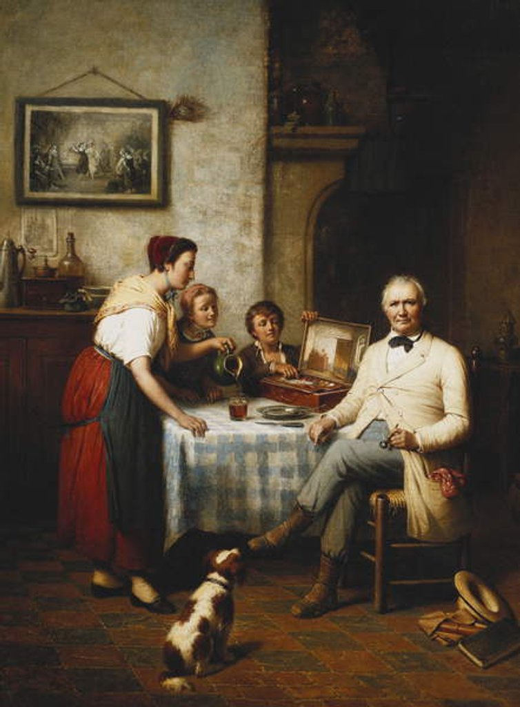 Detail of The Artist's Lunch, 1878 by Francois Verheyden