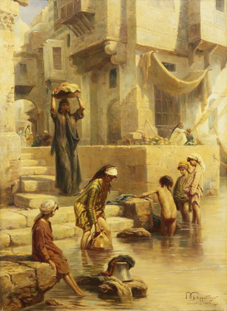 Detail of The Bathers, 1896 by Paul Dominique Philippoteaux