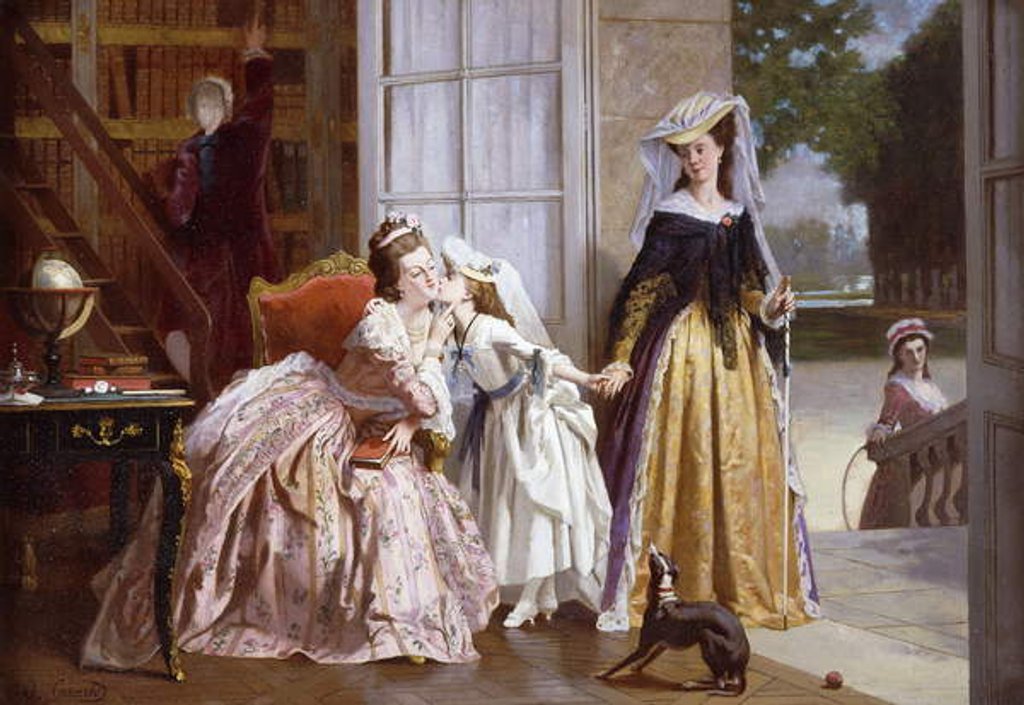Detail of A Parting Kiss by Joseph Caraud