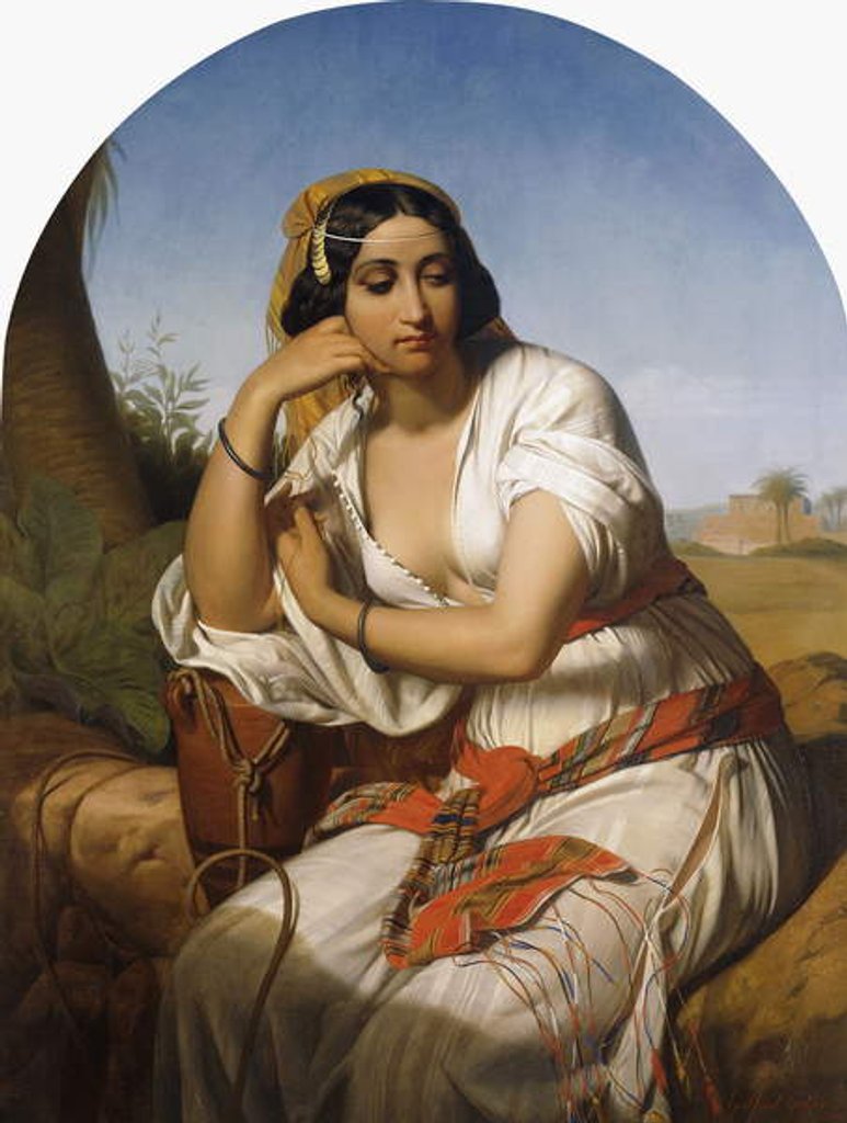 Detail of A Bedouin Woman, 1848 by Godfried Guffens