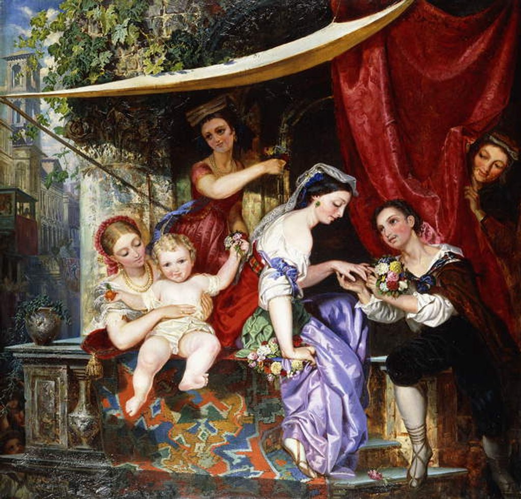 Detail of The Proposal by Carl Ludwig Friedrich Becker