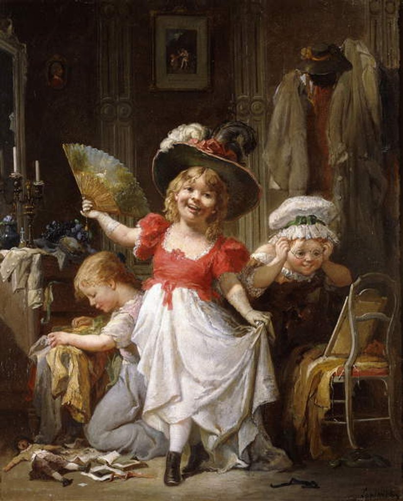 Detail of Dressing Up by Francois Louis Lanfant de Metz