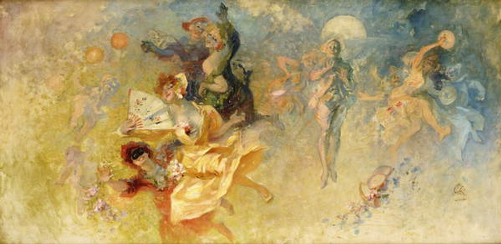 Detail of The Masked Ball, by Jules Cheret