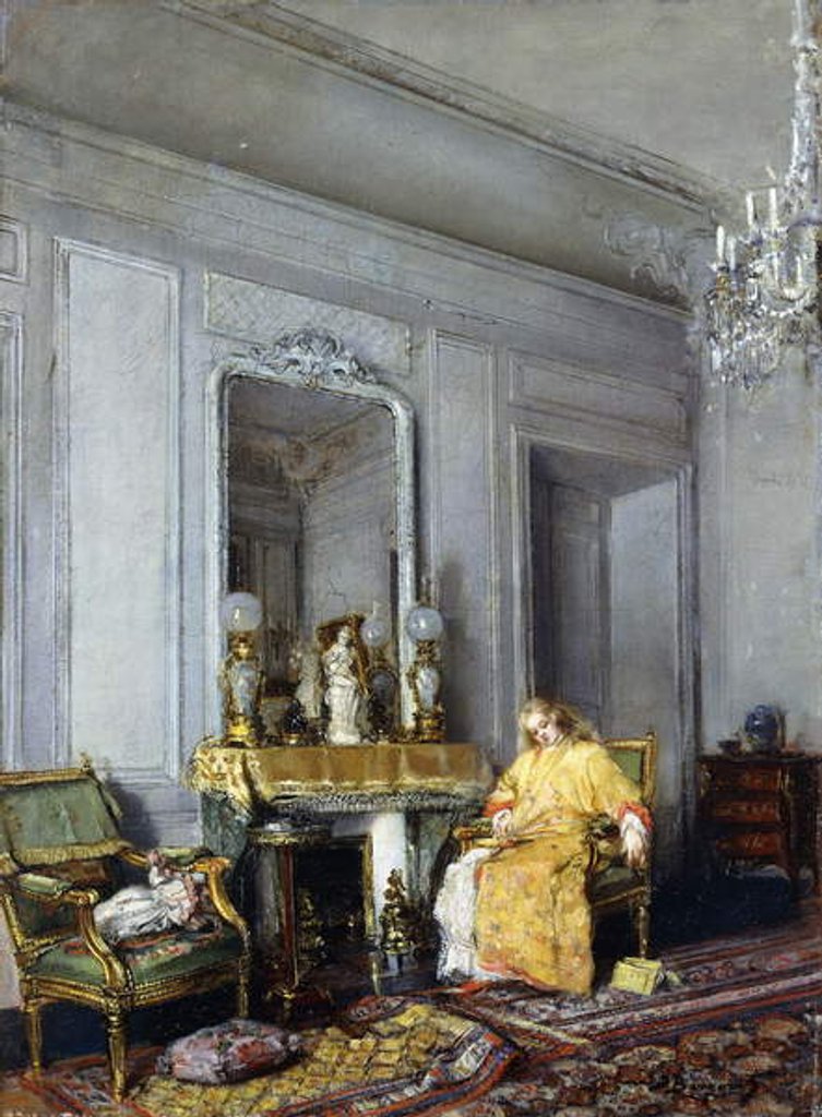 Detail of A Moment's Rest by Denis Pierre Bergeret