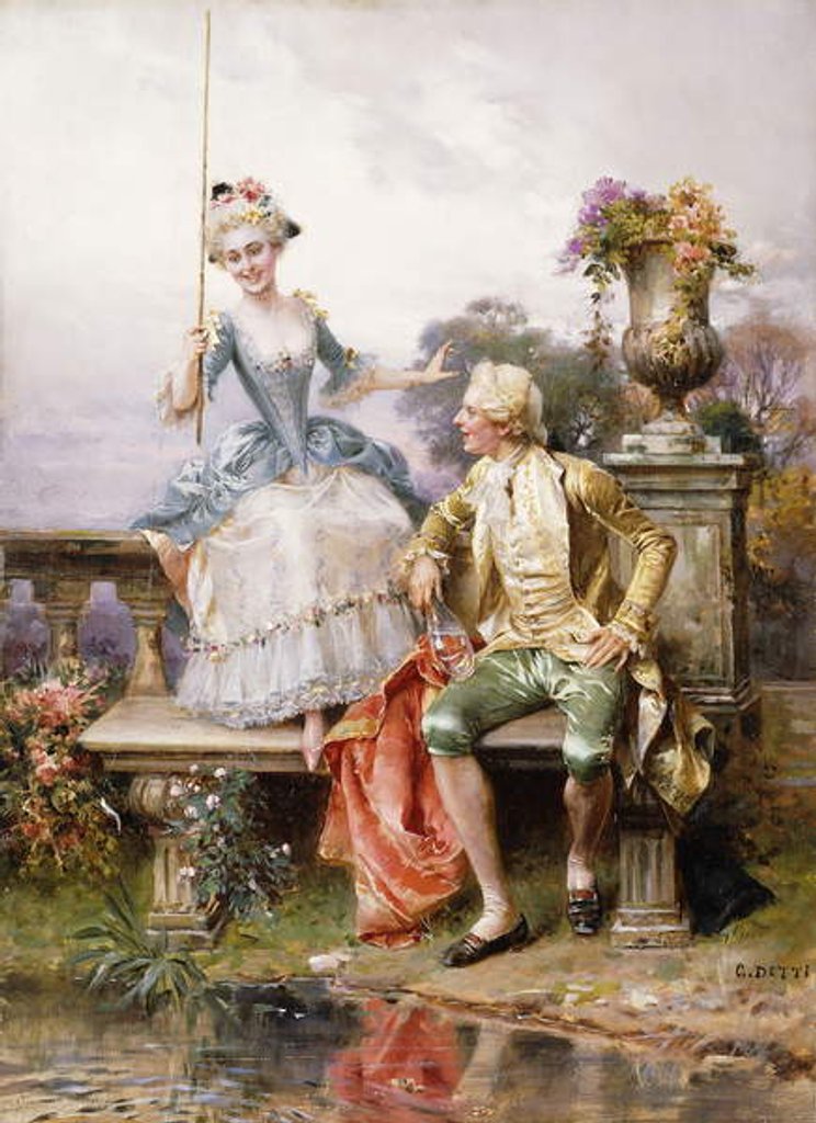 Detail of Caught! by Cesare-Auguste Detti