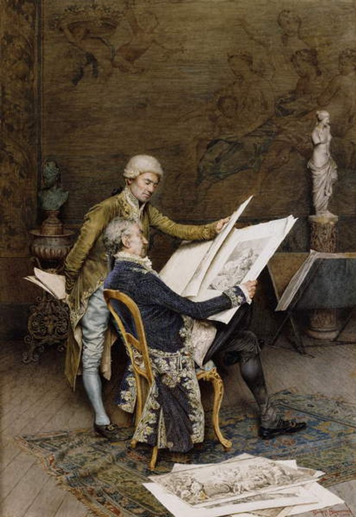 Detail of The Connoisseurs by Giuseppe Signorini