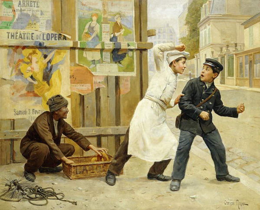 Detail of The Diversion by Paul Charles Chocarne-Moreau