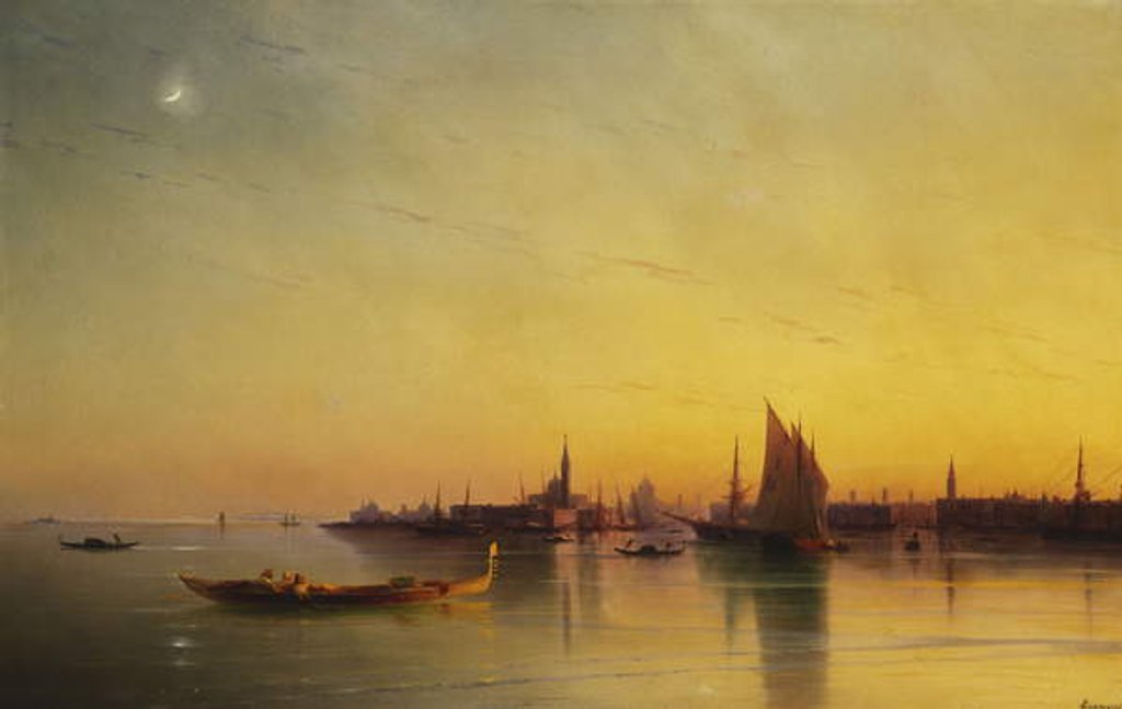 Detail of Venice from the Lagoon at Sunset, 1873 by Ivan Konstantinovich Aivazovsky