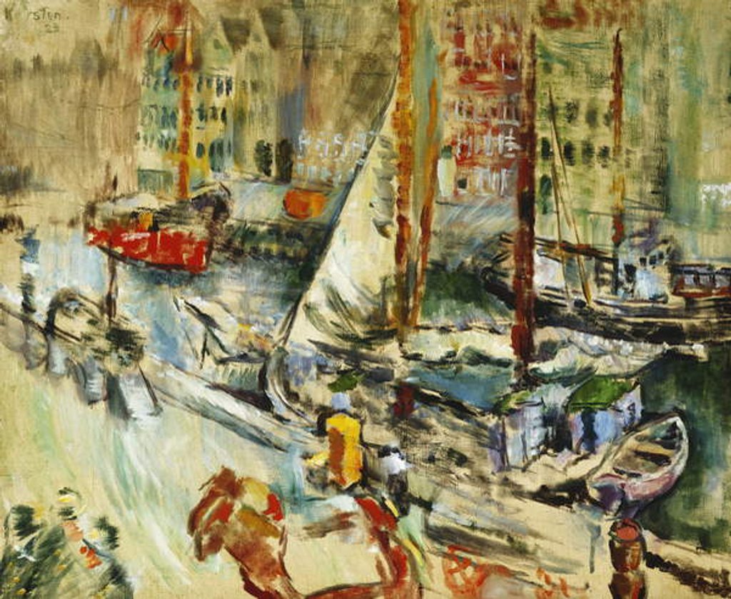 Detail of Fra Nyhavn, 1923 by Ludwig Karsten