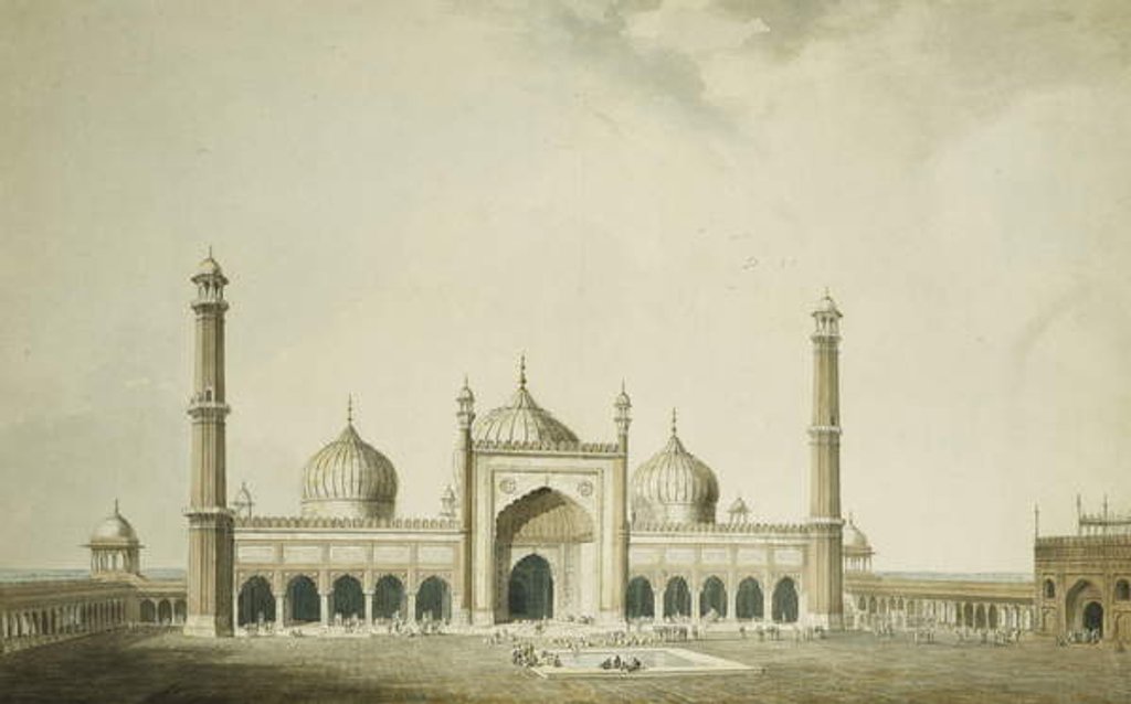 Detail of The Jama Masjid, Delhi by William Daniell