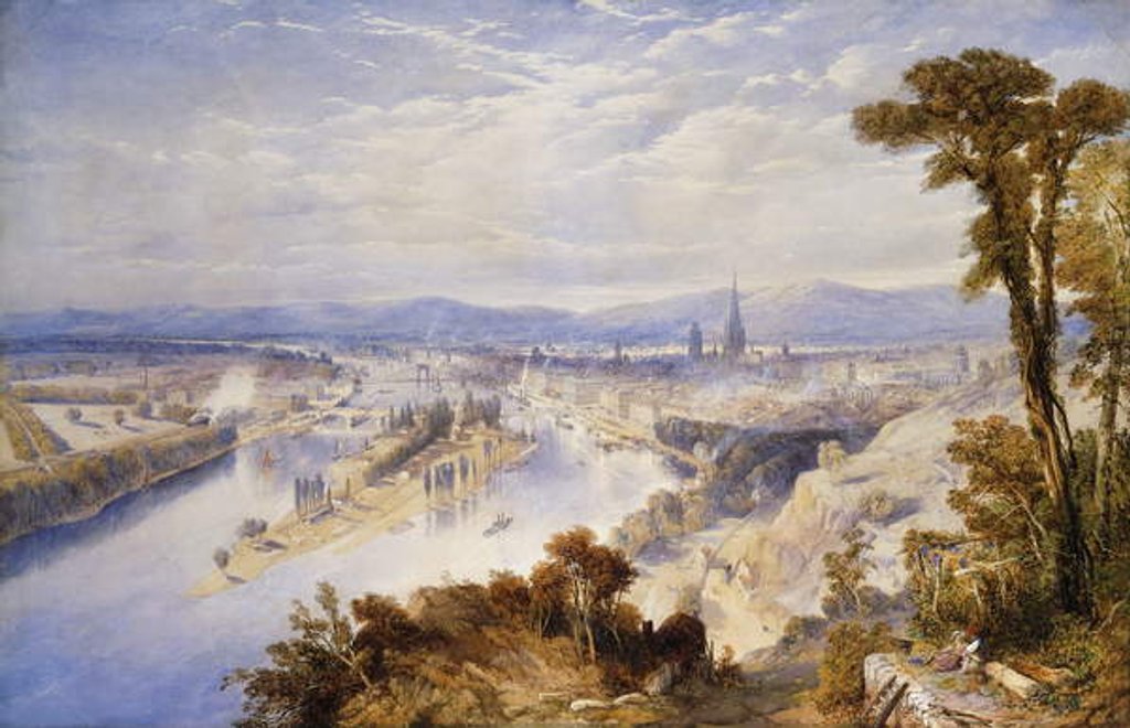 Detail of Rouen from St. Catherine's Hill, 1849 by Thomas Charles Leeson Rowbotham