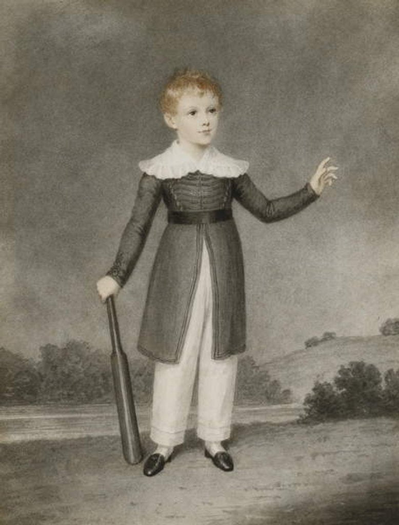 Detail of Portrait of Edward Currie Holding a Cricket Bat, 1830 by Adam Buck