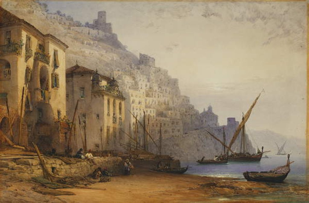 Detail of Amalfi from the Shore - A Summer's Morning, 1887 by William Callow