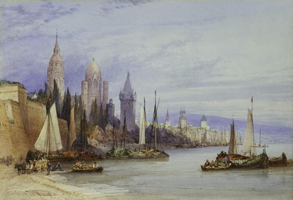 Detail of Mayence, on the Rhine, 1895 by William Callow