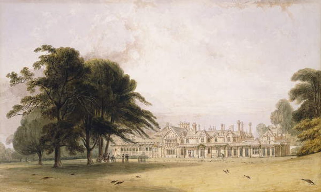 Detail of The Royal Lodge, Windsor Park by William Daniell