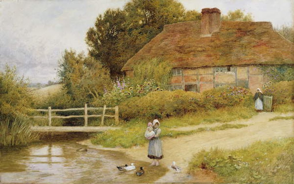 Detail of Watching the Ducks by Arthur Claude Strachan