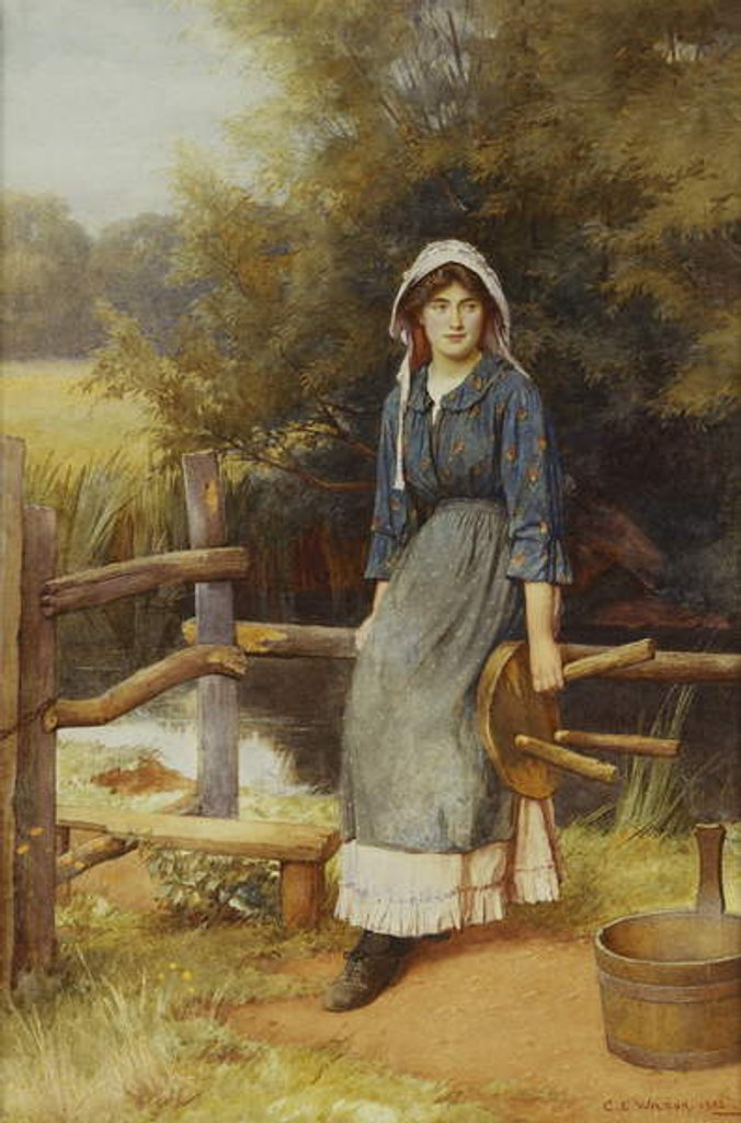 Detail of The Milkmaid, 1902 by Charles Edward Wilson