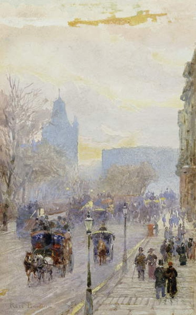 Detail of A Street in London by Rose Maynard Barton