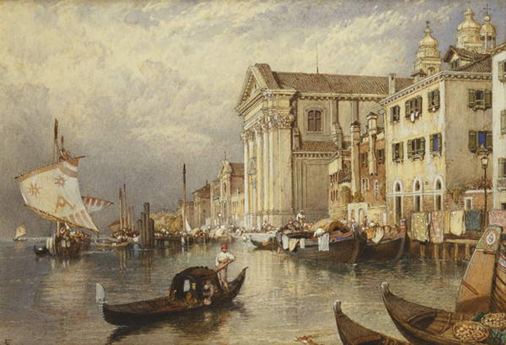 Detail of The Church of Santa Maria del Rosario or of the Gesuati, Venice by Myles Birket Foster