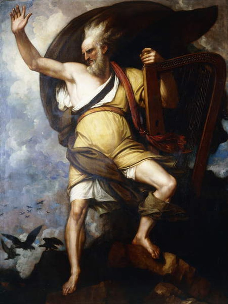 Detail of The Bard, 1809 by Benjamin West