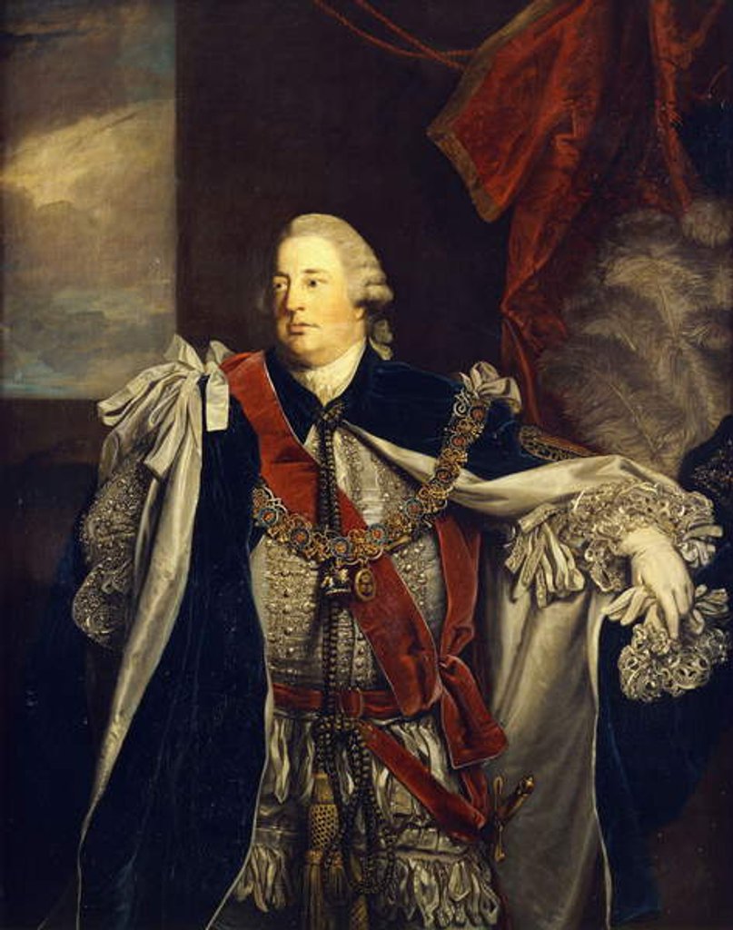 Detail of Portrait of William Augustus, Duke of Cumberland, standing three-quarter length, in Garter Robes by Joshua Reynolds