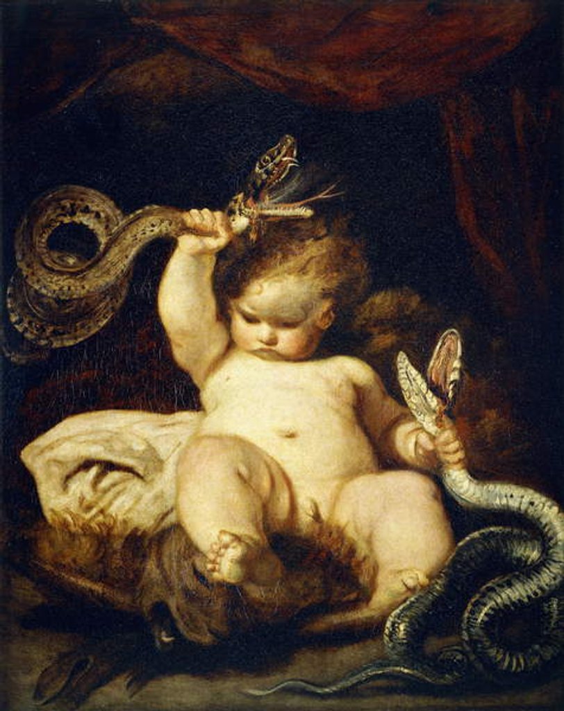 Detail of The Infant Hercules by Joshua Reynolds