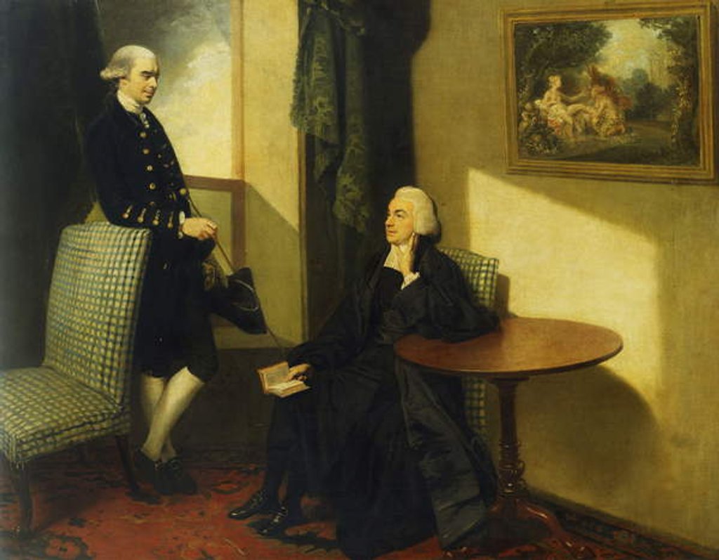 Detail of Double Portrait of the Reverend John Cocks and James Cocks by John Hamilton Mortimer