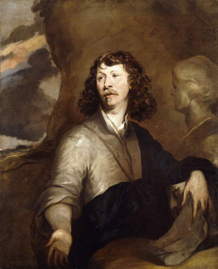 Detail of Portrait of a Gentleman, Possibly the Artist by William Dobson