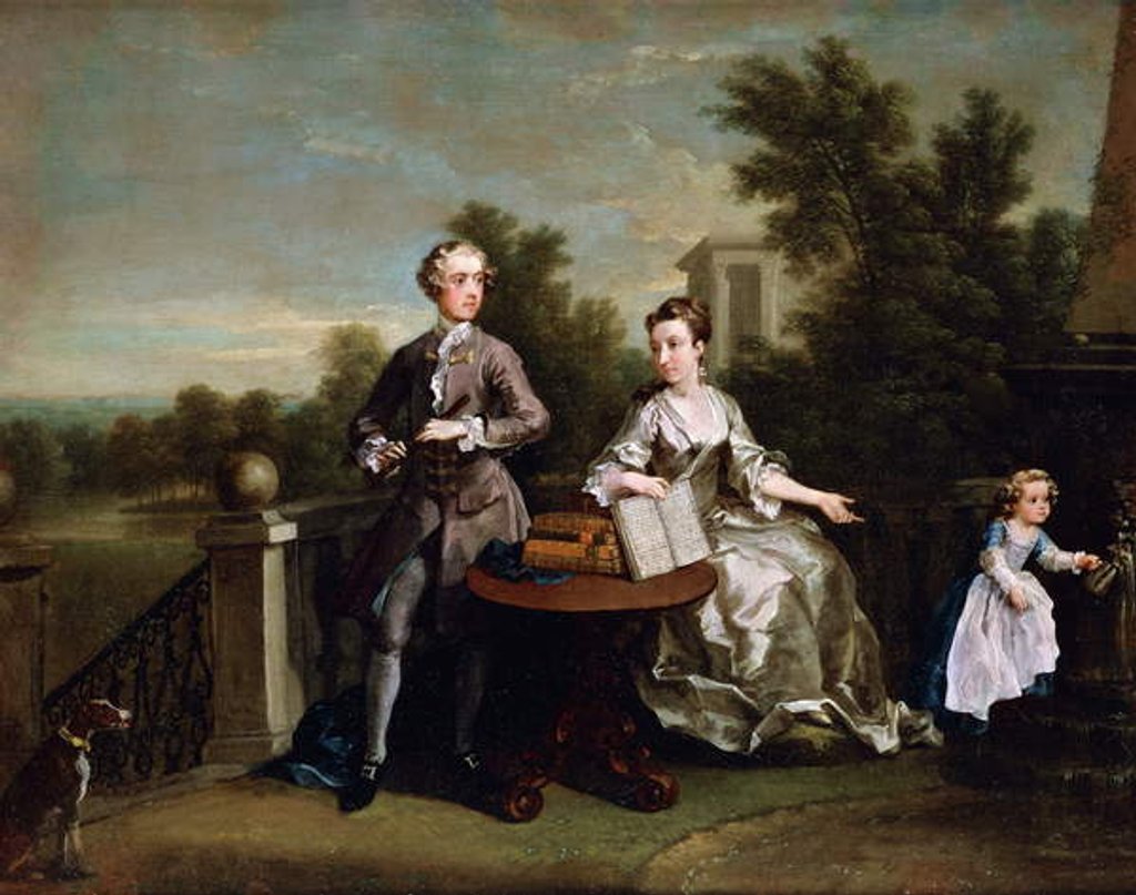 Detail of The Edwards Hamilton Family by William Hogarth