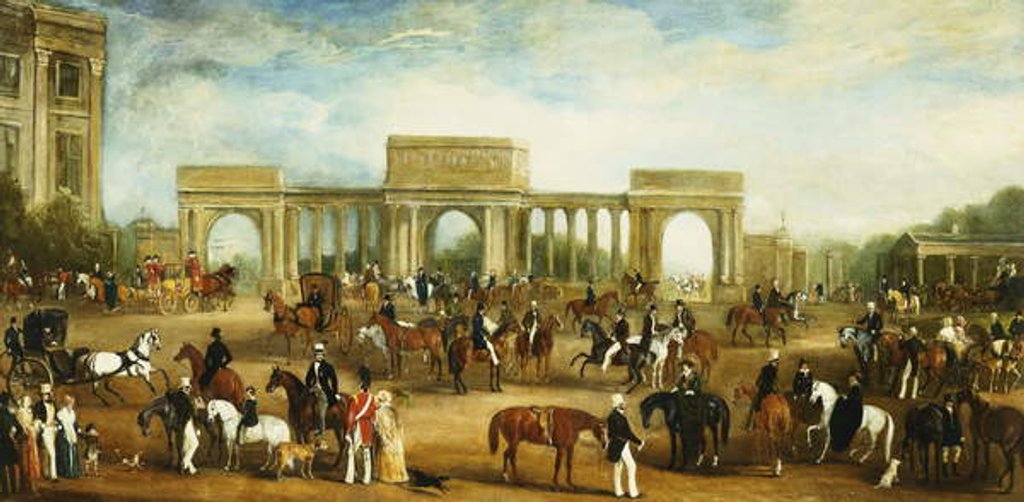 Detail of Hyde Park Corner by John Jnr. Ferneley