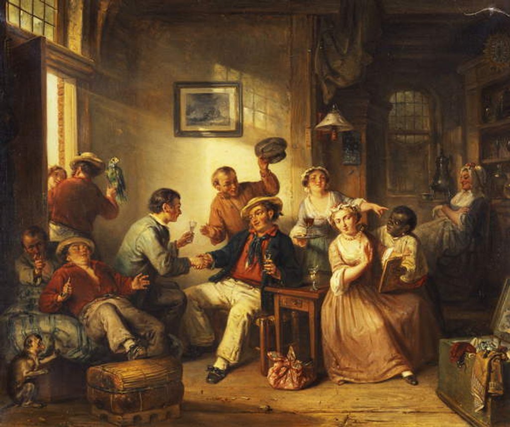 Detail of Travellers Resting in a Tavern, 1852 by Frederick Trevelyan Goodall