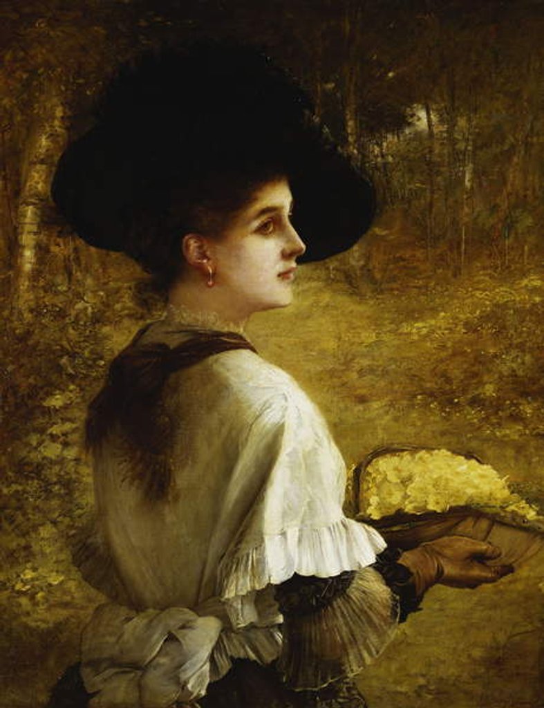 Detail of The Basket of Primroses by John-Bagnold Burgess