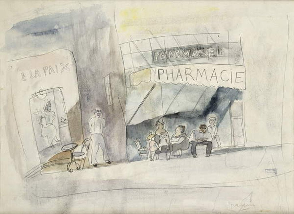 Detail of La Pharmacie by Jules Pascin