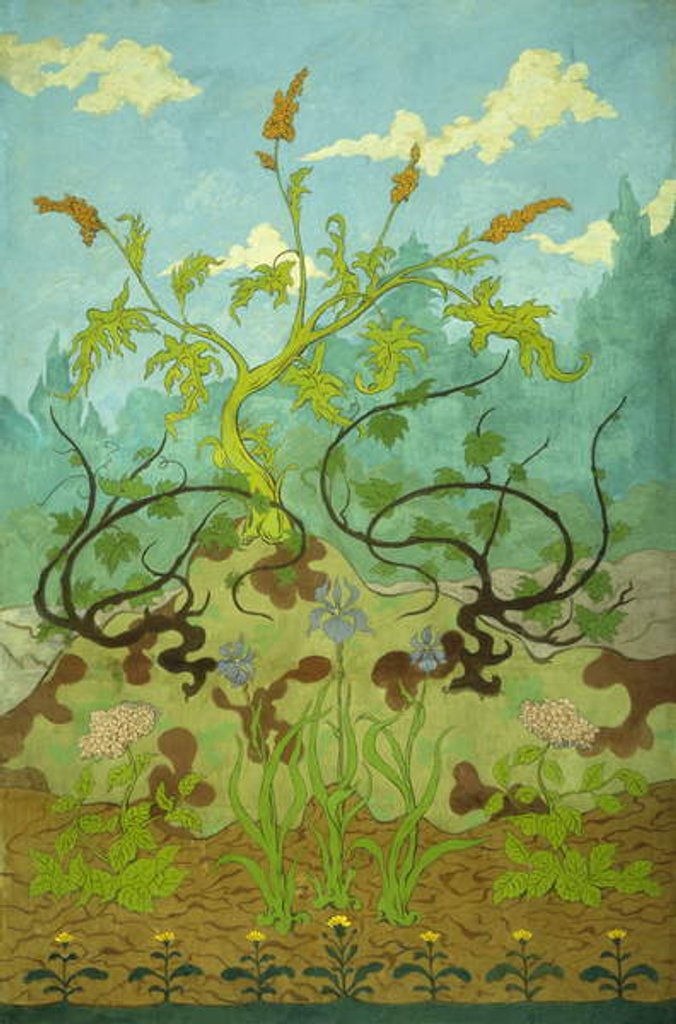 Detail of Goldenrod and Mauve Irises; Jaunes et Iris Mauves, 1899 by Paul Ranson