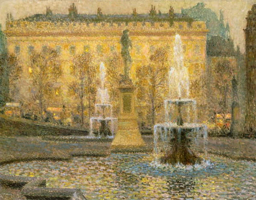 Detail of Trafalgar Square, London, 1908 by Henri Eugene Augustin Le Sidaner