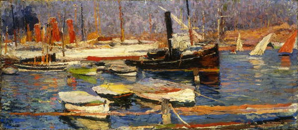 Detail of Le Port de Marseille, 1904-1918 by Henri Jean Guillaume Martin